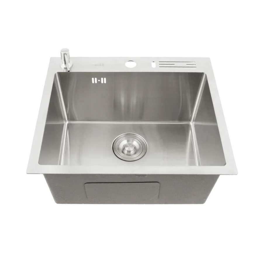 Кухонная мойка накладная 1,5 мм из нержавеющей стали 45 см Nett NS-5245, фото №2