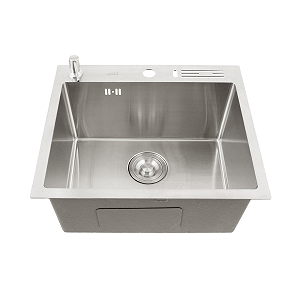 Накладна мийка для кухні з нержавіючої сталі 45 см Nett NS-5245 synthetic.ua - Фото 1