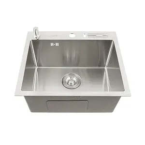 Накладна мийка для кухні з нержавіючої сталі 45 см Nett NS-5245 ціна на synthetic.ua - Фото 1 Накладна мийка для кухні з нержавіючої сталі 45 см Nett NS-5245 synthetic.ua - Фото 1