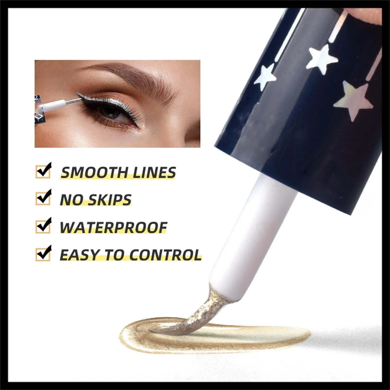 Набір рідких підводок для очей з блискітками 12,5 мл, фото №2 Набір рідких підводок для очей з блискітками 12,5 мл, фото №2