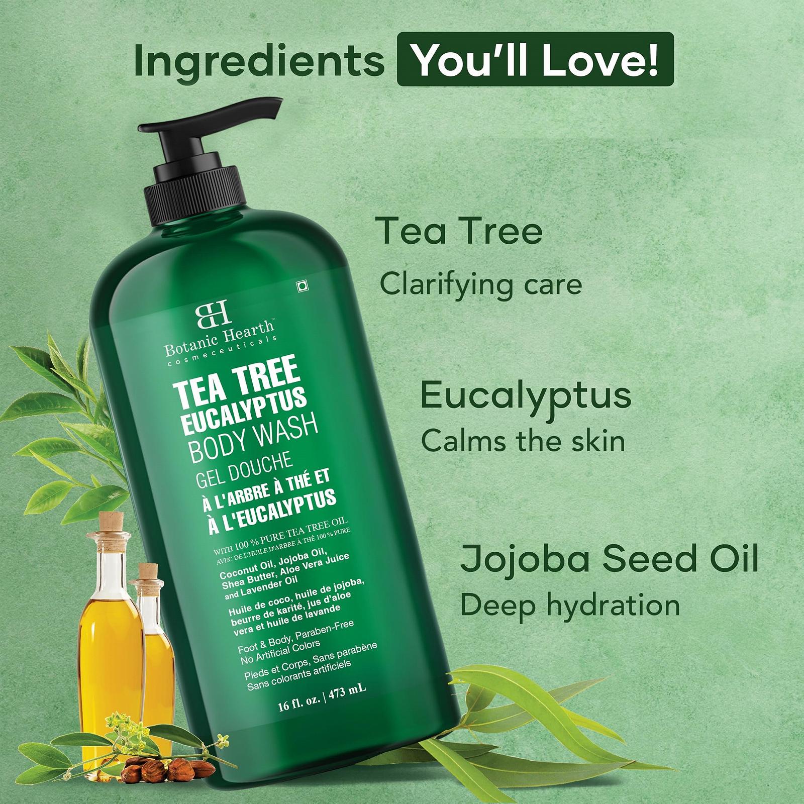 Гель для душу Botanic Hearth Eucalyptus & Tea Tree 473 мл очищувальний освіжаючий, фото №6