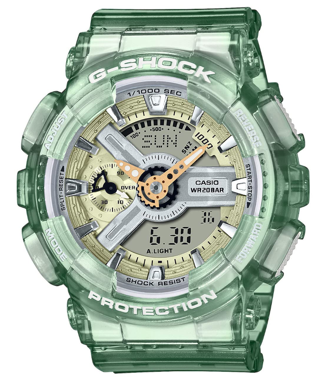 Годинник Casio G-SQUAD GMA-S110GS-3AER для дітей діаметр 46 мм прозорий, фото №1
