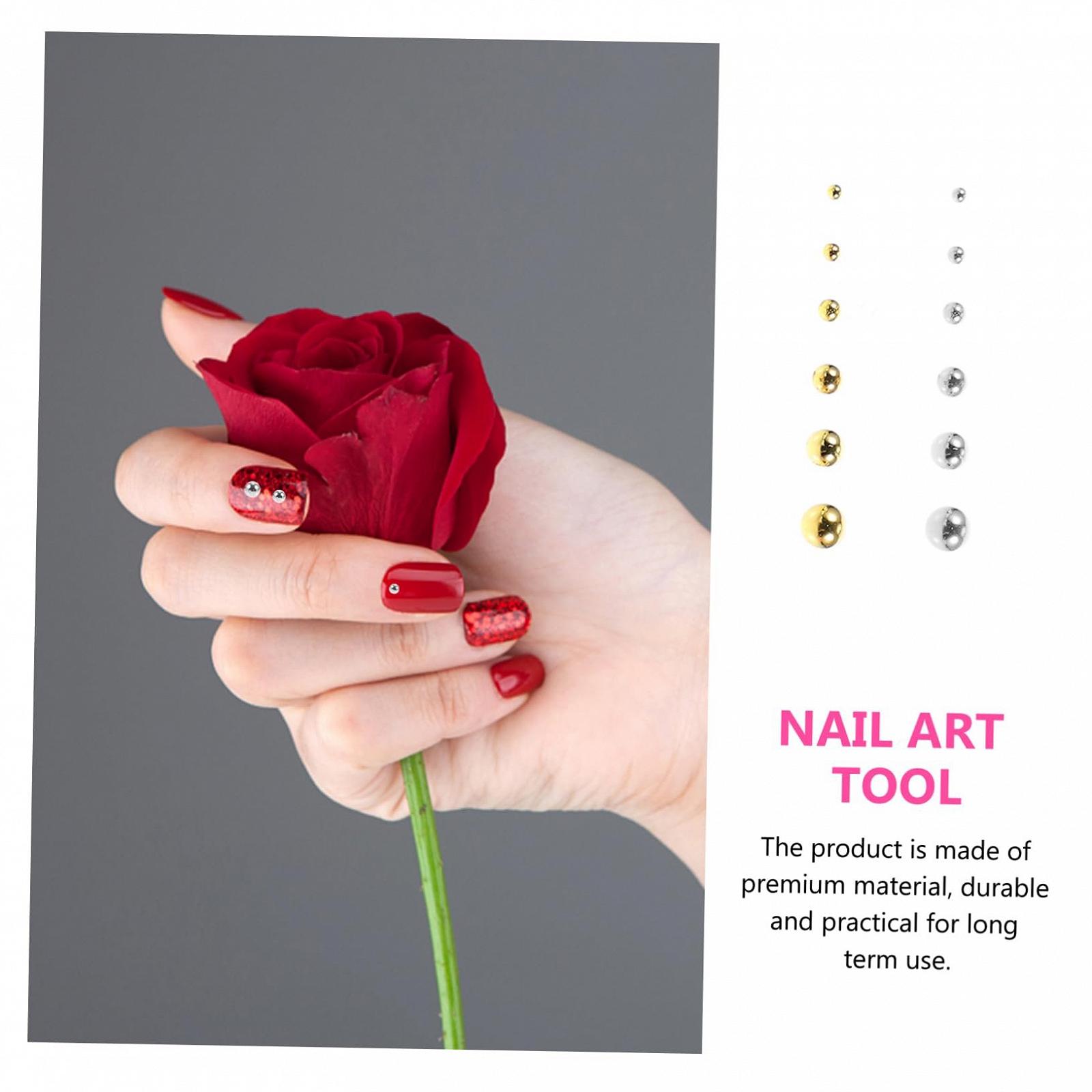 Декоративні Прикраса для нігтів Mikinona, різнокольорові металеві, фото №6