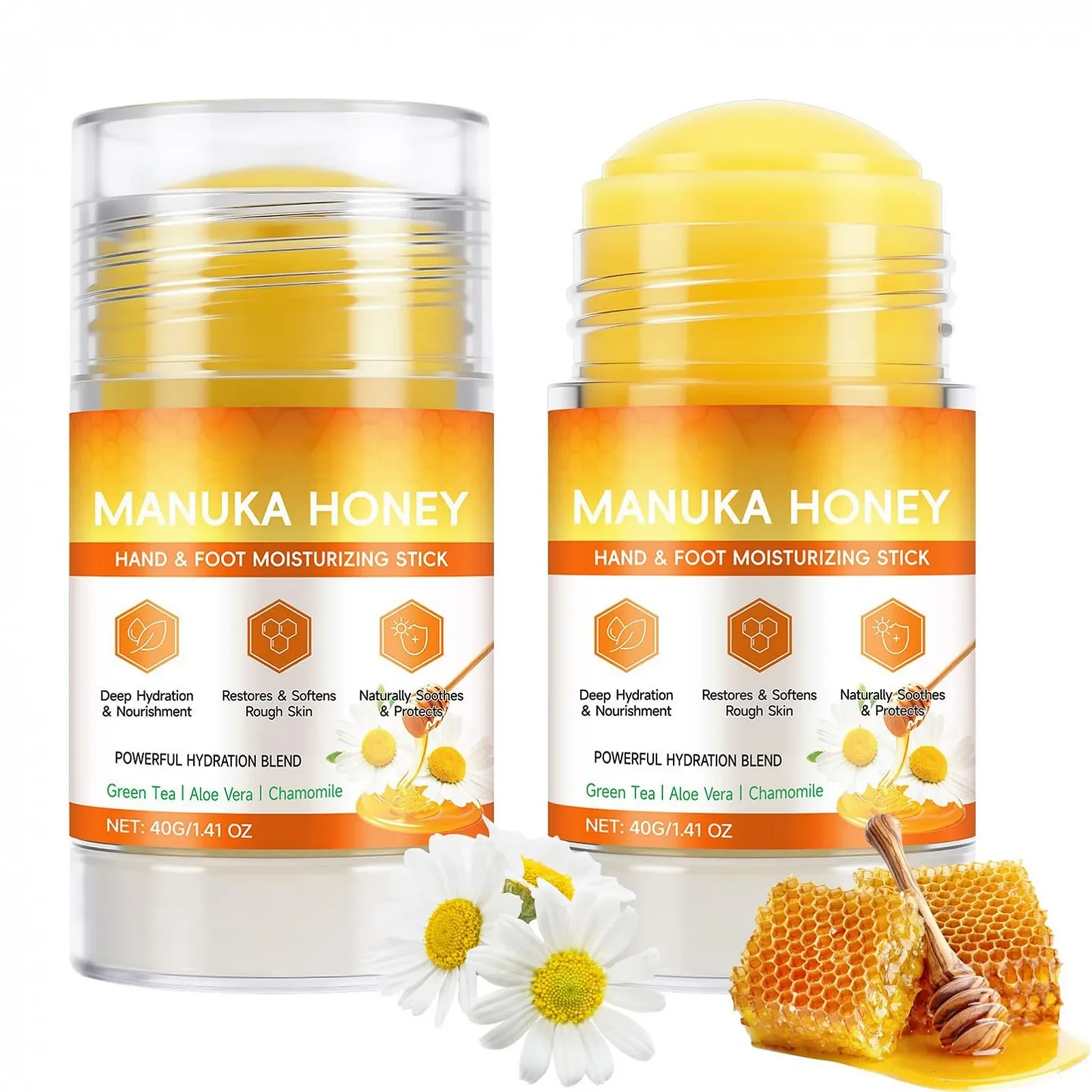 Крем для ног Honey Foot Cream Manuka от мозолей и трещин в форме стика 2 шт., фото №1