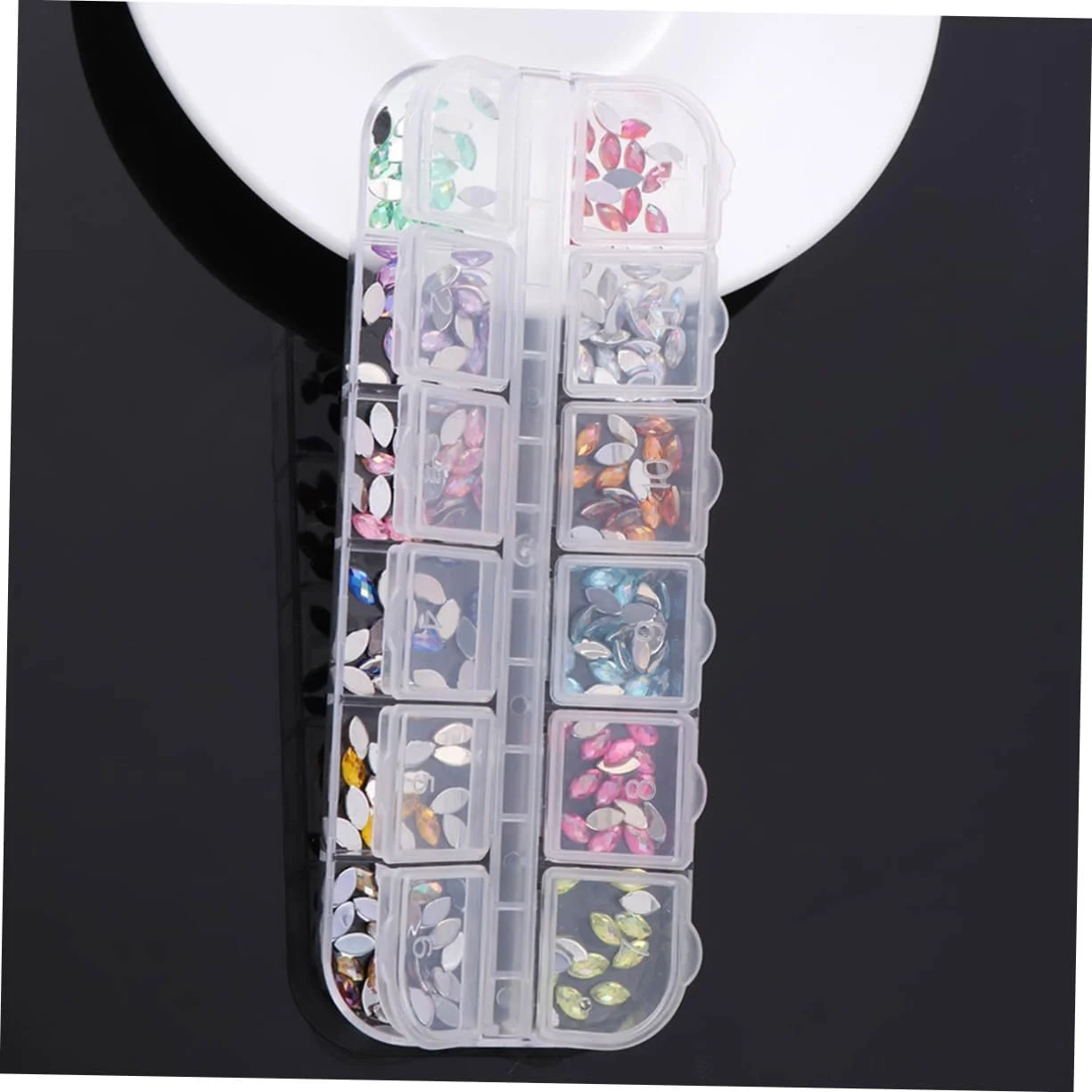 Стразы Healvian для ногтей, цветные, плоские, с коробкой для хранения, блестящие, для украшения ногтей, фото №4 Стразы Healvian для ногтей, цветные, плоские, с коробкой для хранения, блестящие, для украшения ногтей, фото №4