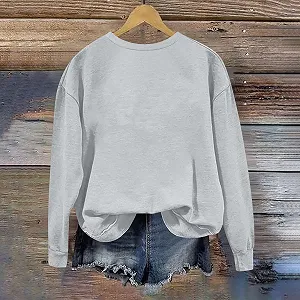 Свитшот Женский Праздничный Пуловер Мягкий Осень Зима Повседневный С принтом Длинный Рукав Круглый вырез Oversize С молнией 2025 synthetic.ua - Фото 1