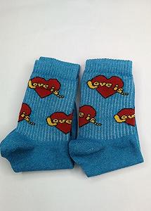 Жіночі молодіжні шкарпетки високі демісезонні сині 36-39 розмір - Фото 1