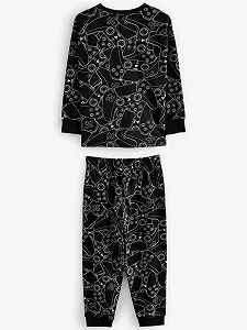 Пижама NEXT Однотонная с длинными рукавами и штанами synthetic.ua - Фото 1