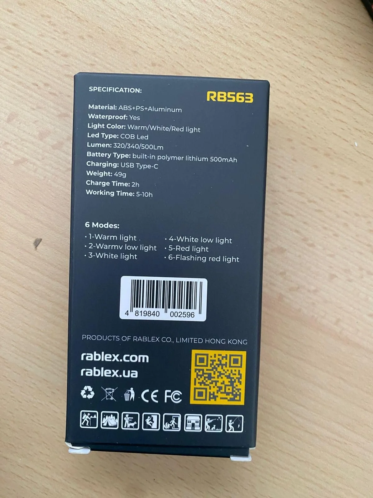 Міні ліхтар робочий LED RB563 500 люмен - USB-C акумуляторний, 6 режимів освітлення, магнітна основа - ліхтар для ключів, фото №4 Міні ліхтар робочий LED RB563 500 люмен - USB-C акумуляторний, 6 режимів освітлення, магнітна основа - ліхтар для ключів, фото №4