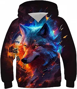 Худи Tuonroad для мальчиков, 3D принт, детский, худи для девочек, пуловер с длинными рукавами, 6 - 14 лет - Фото 1