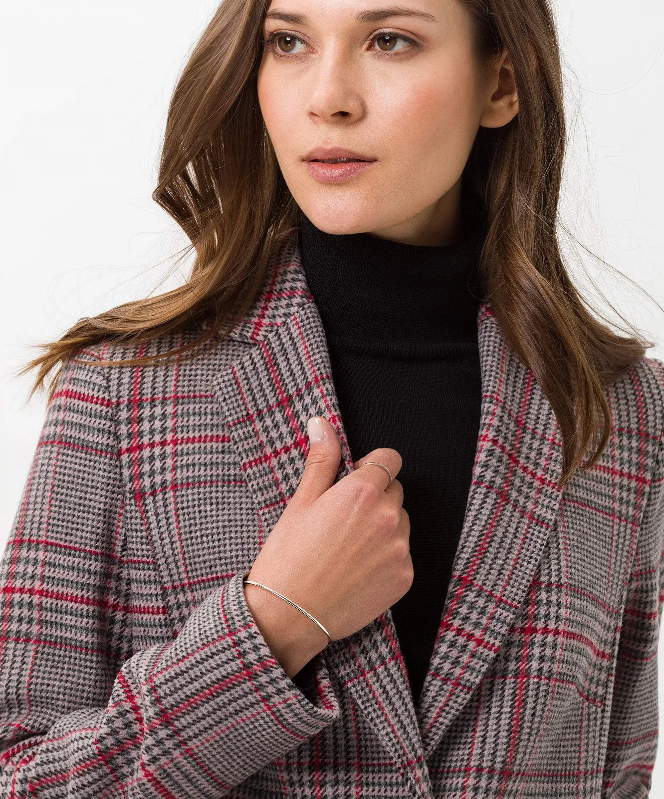 Пальто BRAX Style Porto Outdoor в клетку, фото №6 Пальто BRAX Style Porto Outdoor в клетку, фото №6