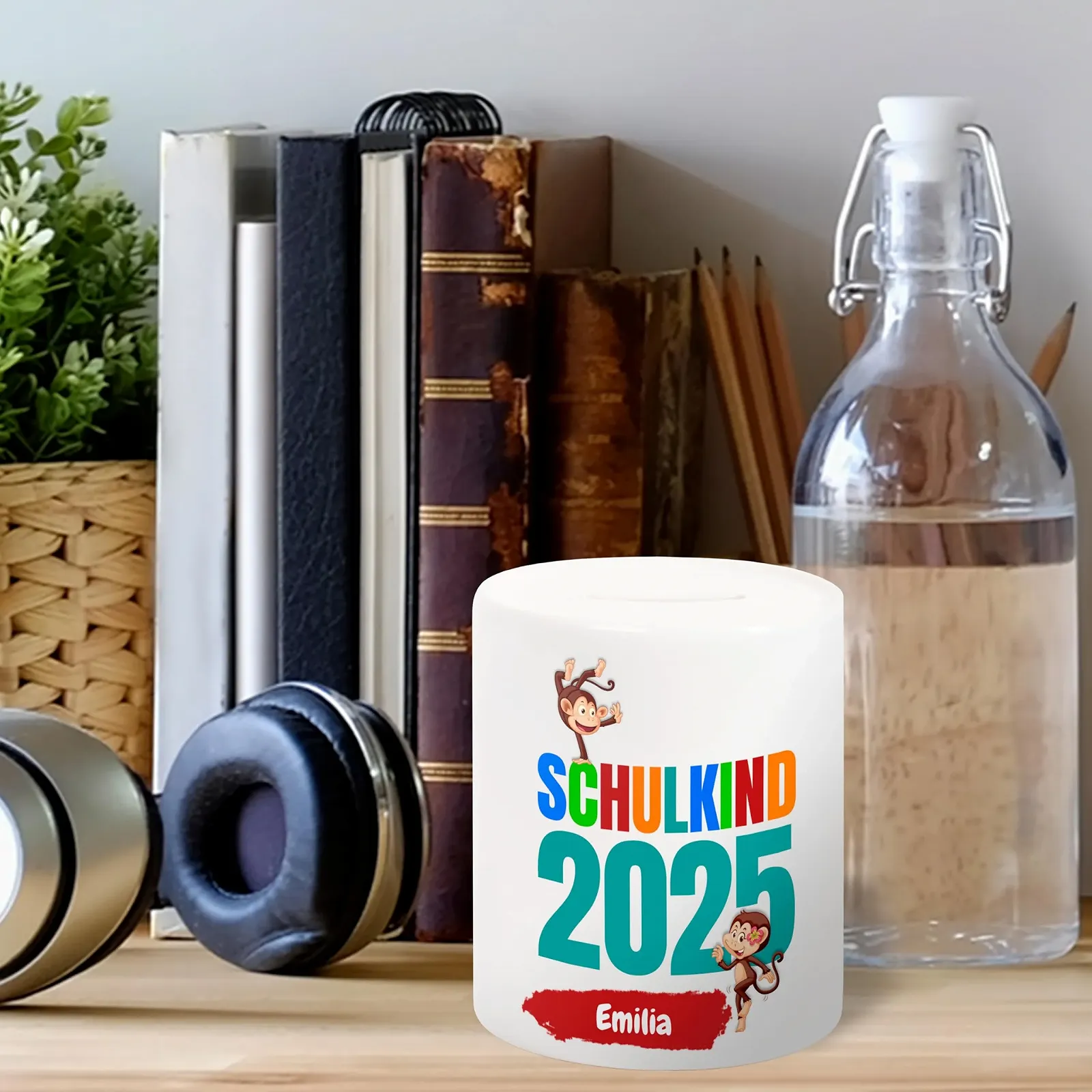 Скарбничка "Schulkind 2024" Іменна Керамічна, фото №5