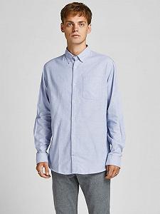Рубашка Jack&Jones OXFORD L/S S21 NOOS 12182486 SLIM FIT Голубой S - Фото 1