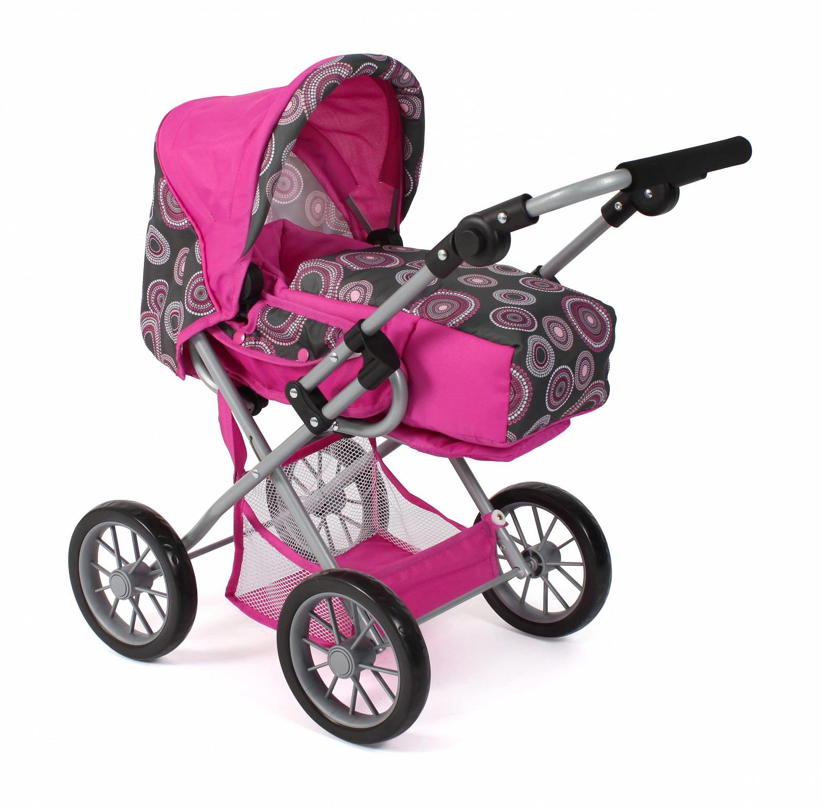 Коляска Bayer Chic 2000 Leni для кукол, 2-в-1 съемная корзина Ярко-розовый 560-87, фото №1