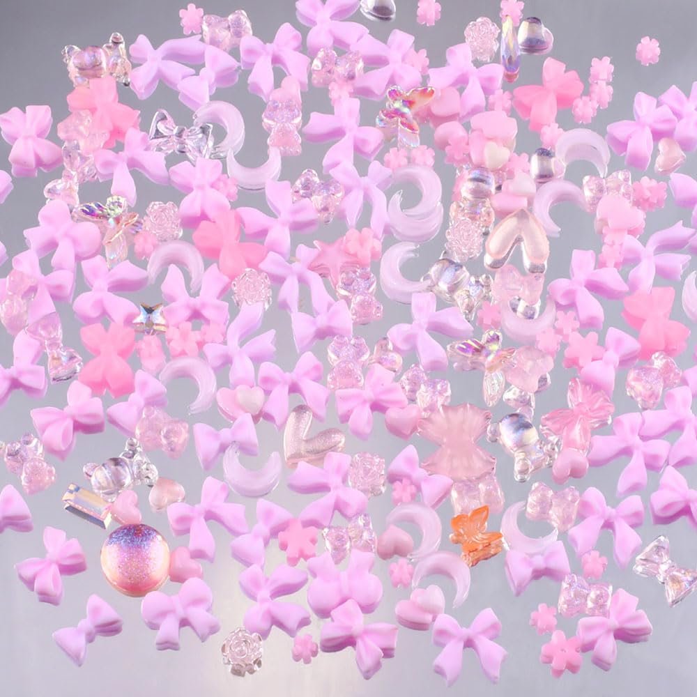 Набір прикрас для нігтів 100 шт, Рожевий, фото №7