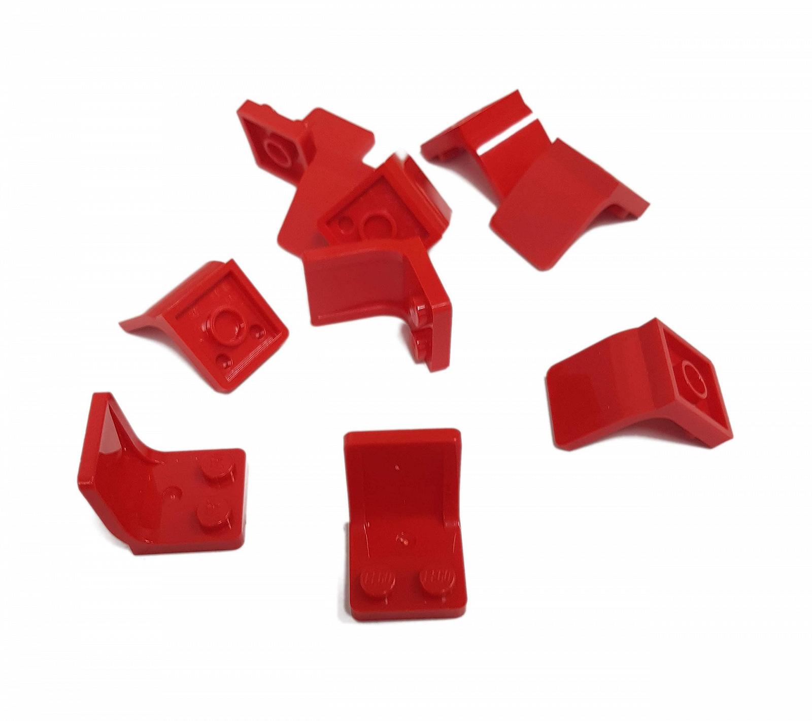 Набор LEGO City - 10 стульев с 2x2 шипами в красном цвете, фото №2