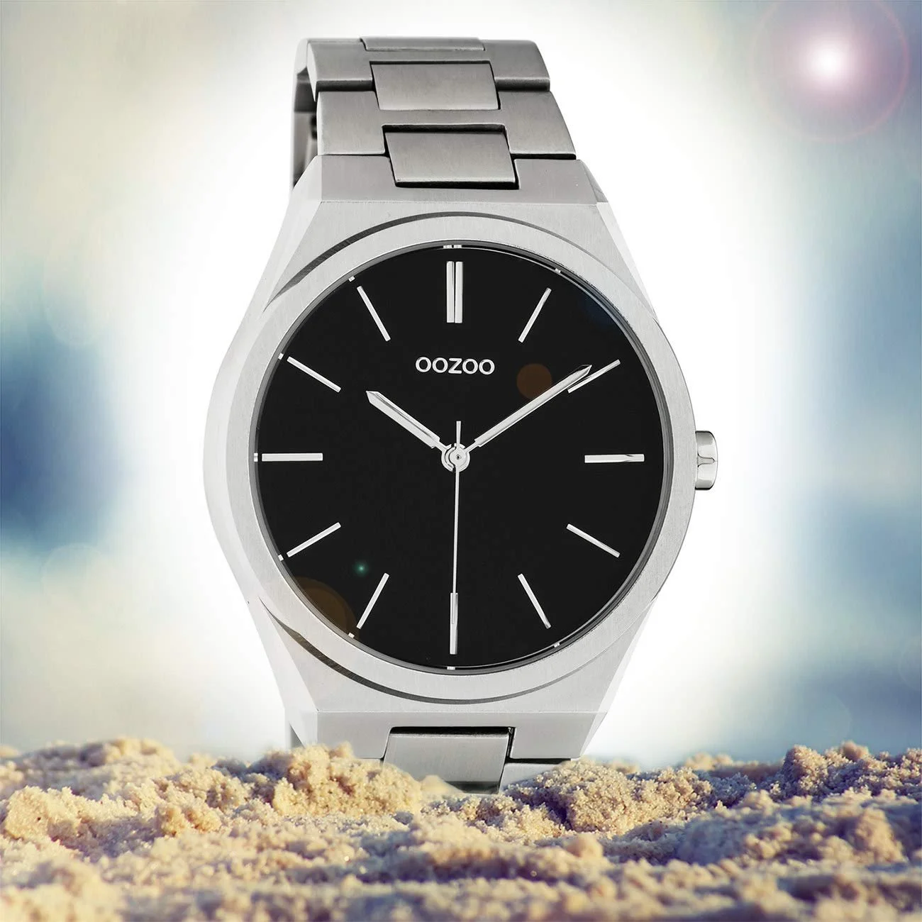 Унісекс годинник Oozoo з ланковим браслетом з нержавіючої сталі 40 мм, фото №4 Унісекс годинник Oozoo з ланковим браслетом з нержавіючої сталі 40 мм, фото №4