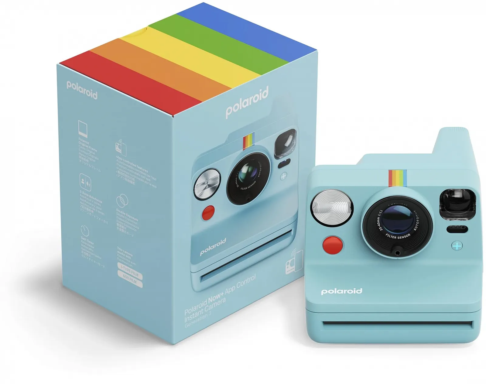 Фотокамера мгновенной печати Polaroid Now+ Generation 3 Bluetooth Arctic Blue (9163), фото №1