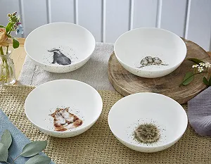 Набор мисок 15.24 см Wrendale Designs Royal Worcester, 4 шт synthetic.ua - Фото 1