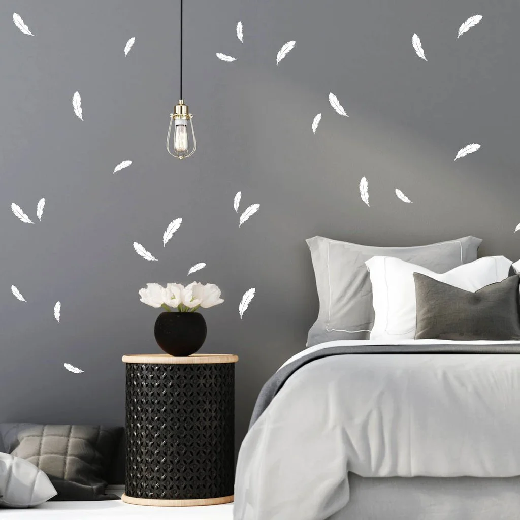 Наклейки на стену Wandtattoo-Loft® Feathers 30 шт Белый, фото №1 Наклейки на стену Wandtattoo-Loft® Feathers 30 шт Белый, фото №1