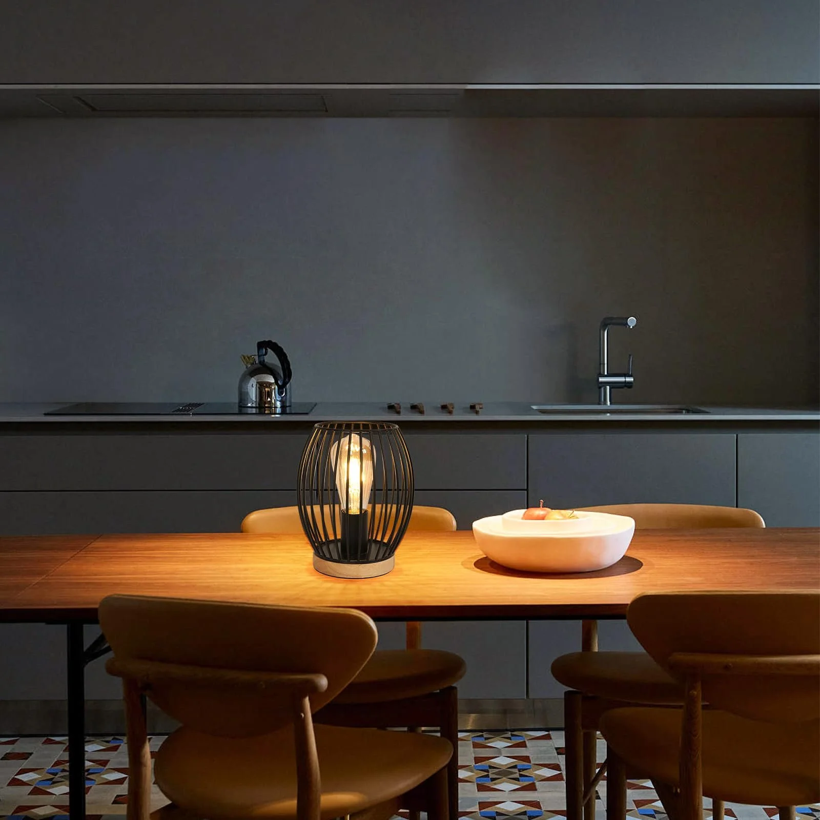 Настільна лампа Riserva Modern Industrial E27 Metal Black, фото №8