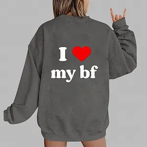 Женская флисовая куртка tsaChick, повседневная, принт ко Дню святого Валентина, длинный рукав, круглый вырез горловины, свободный крой, свитшот, женский пуловер, большой размер, женская толстовка на молнии, свитеры Y2K synthetic.ua - Фото 1