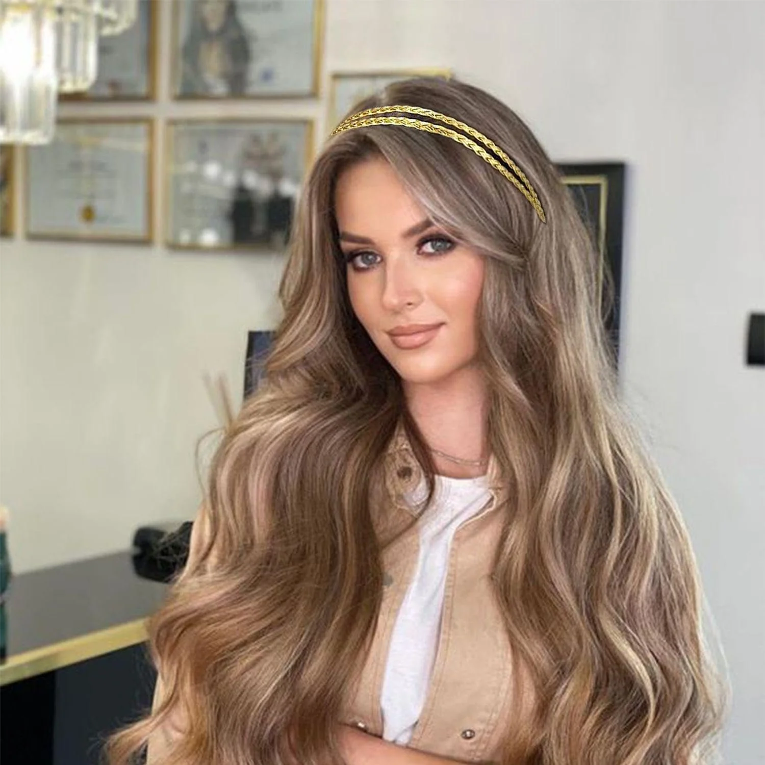 Набір плетених еластичних пов'язок для волосся, фото №5