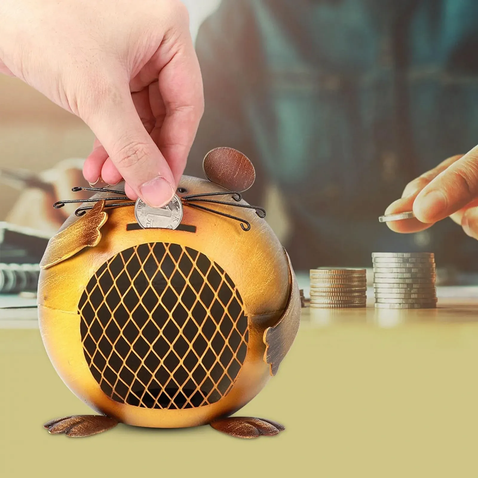 Скарбничка залізна порожниста декоративна, фото №5