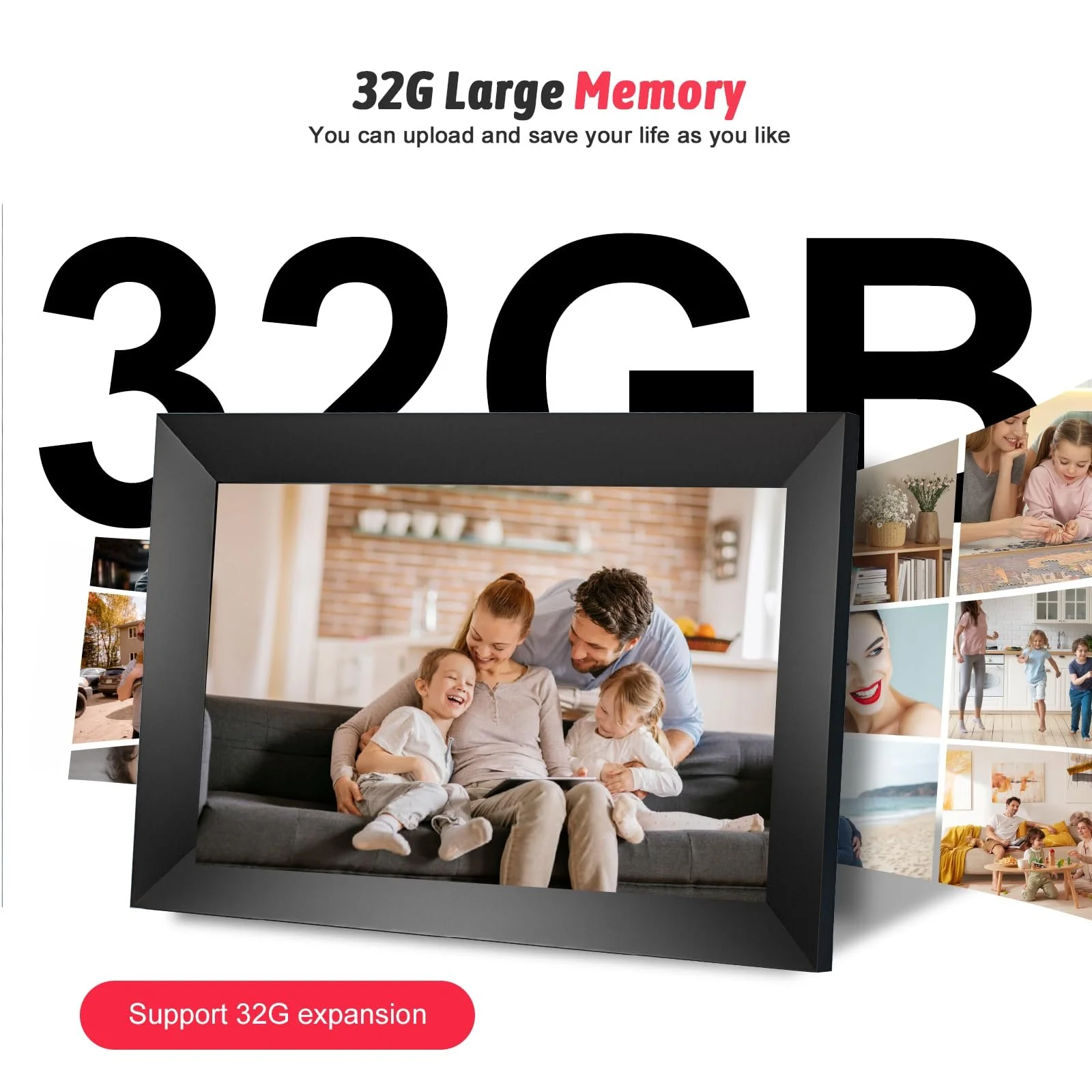 Цифровая фоторамка YUUTY WLAN 10.1 дюйма 32 GB 1280 x 800 HD IPS LCD Сенсорная, фото №5