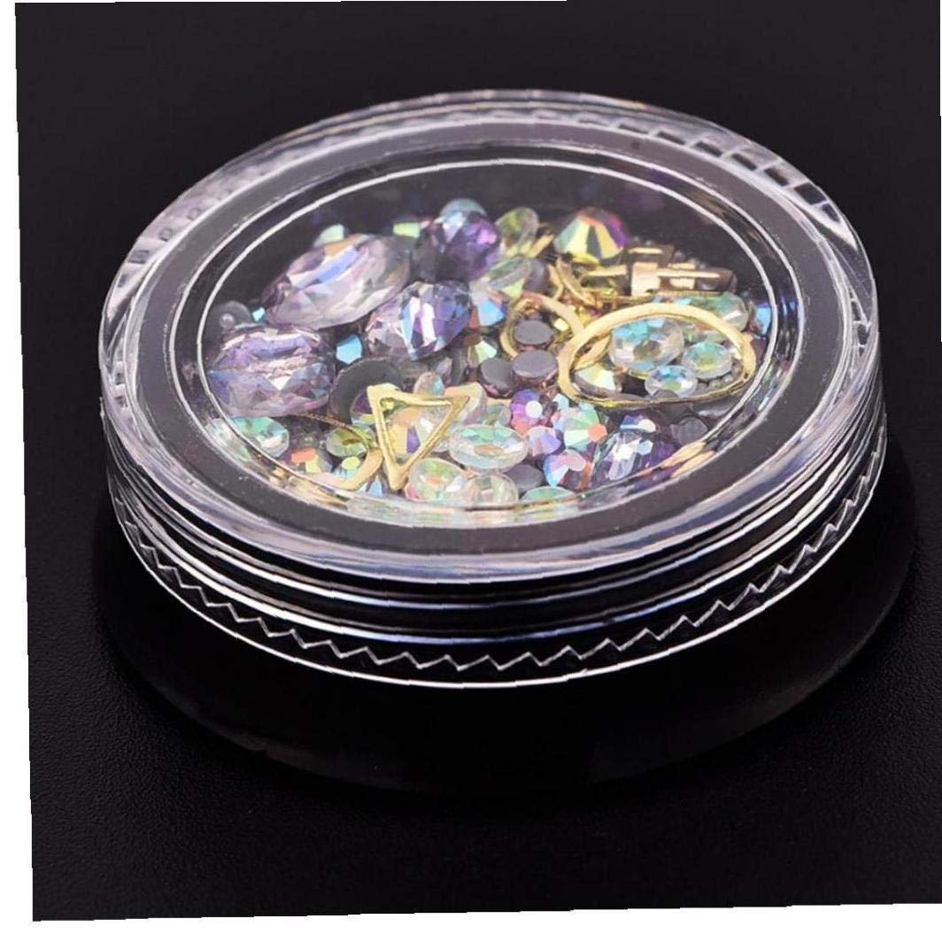 Стразы Тип Набор для украшения ногтей Кристаллы Бриллианты Наклейка (Светло-фиолетовый), фото №3