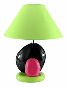 Настільна лампа Budawi Ceramic 40 см Зелена Чорна Рожева - Фото 1