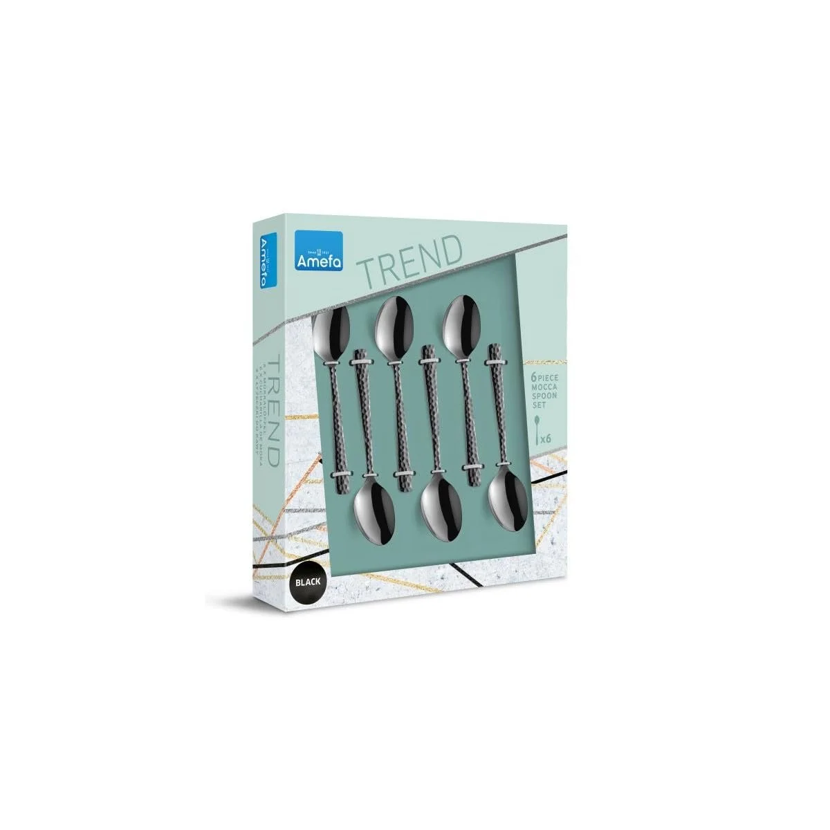 Ложка для мокко/еспресо Amefa Felicity Набір з 6 штук PVD Чорний, фото №3