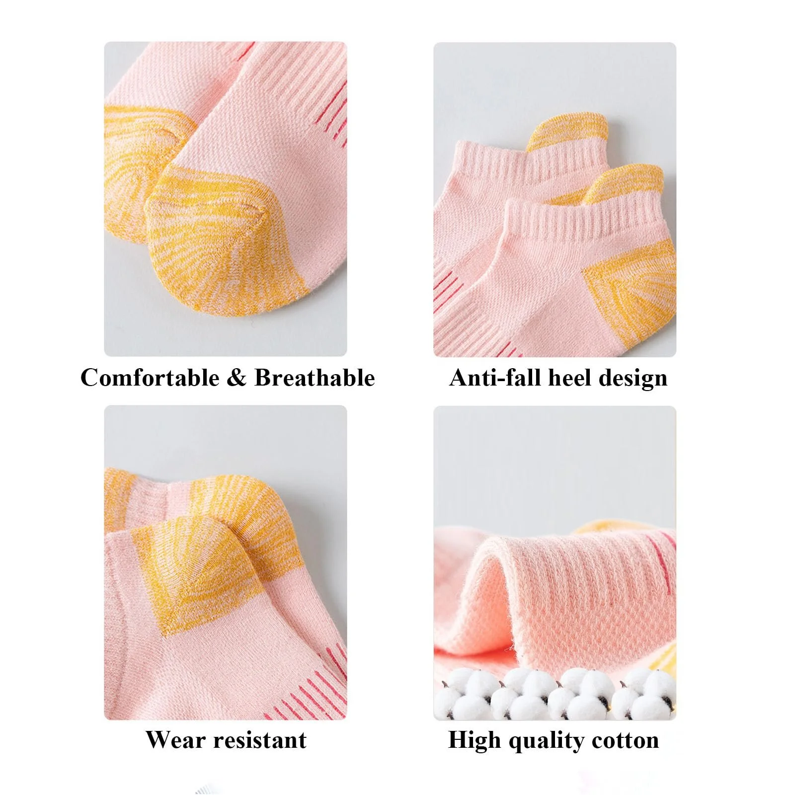 Носки спортивные KEYRI, 6 пар, для женщин и мужчин, короткие, дышащие, для бега, йоги, хайкинга, унисекс, фото №4