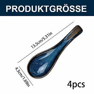 Ложки для супа Японские керамические, 4 шт, synthetic.ua - Фото 1