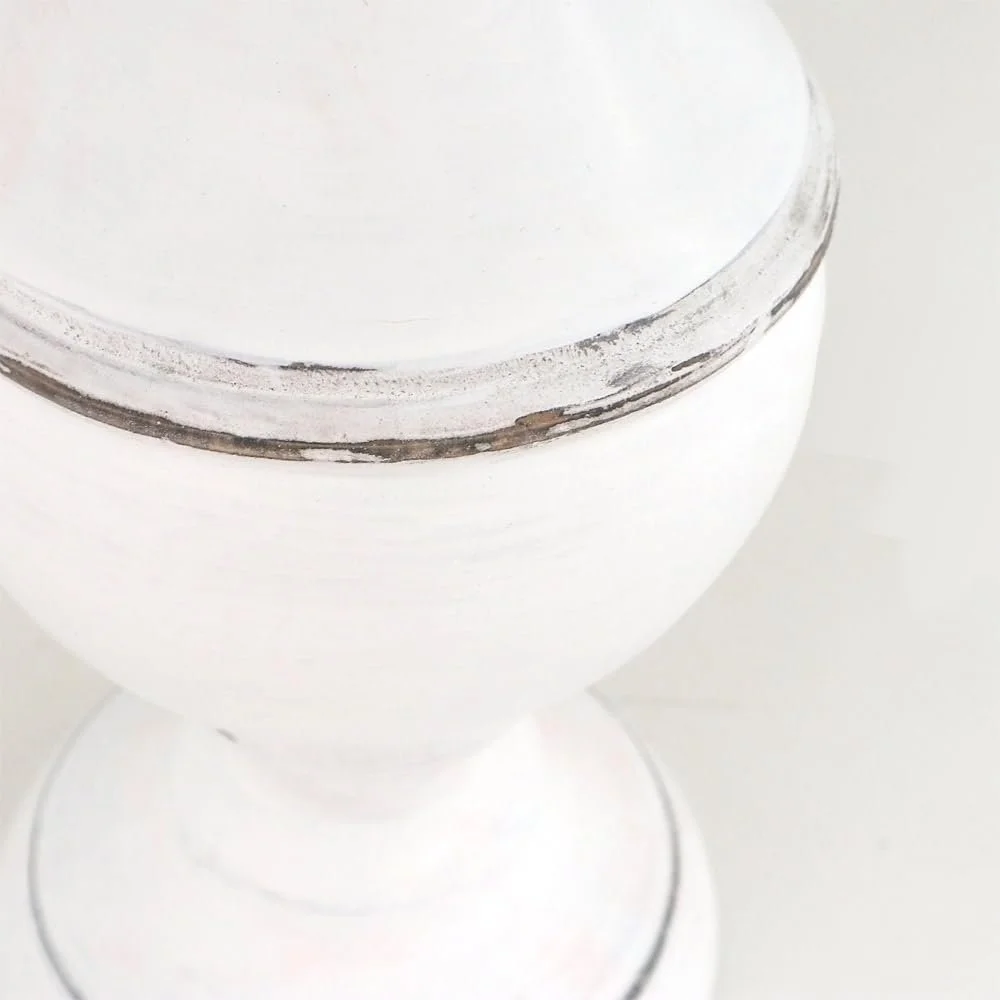 Настільна лампа Marla біло-бежева дерев'яна в стилі кантрі E27 35 см, фото №3