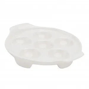 Форма для запікання равликів ABOOFAN керамічна для духовки та гриля біла - Фото 1