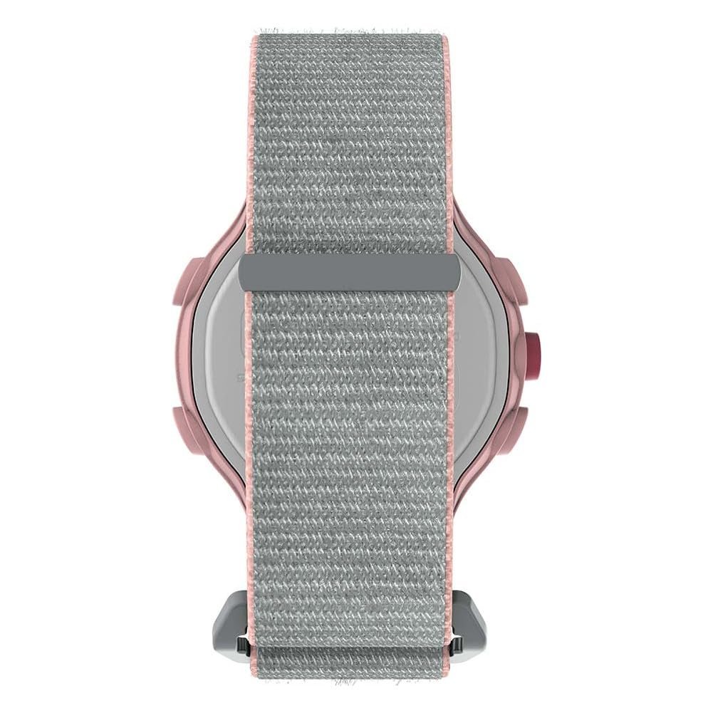 Часы Timex Ironman Training Женские 42мм Серый Эластичный Ремешок Quick Fix Тканевый Ремешок Цифровой Циферблат Розовый Корпус TW5M64200, фото №3