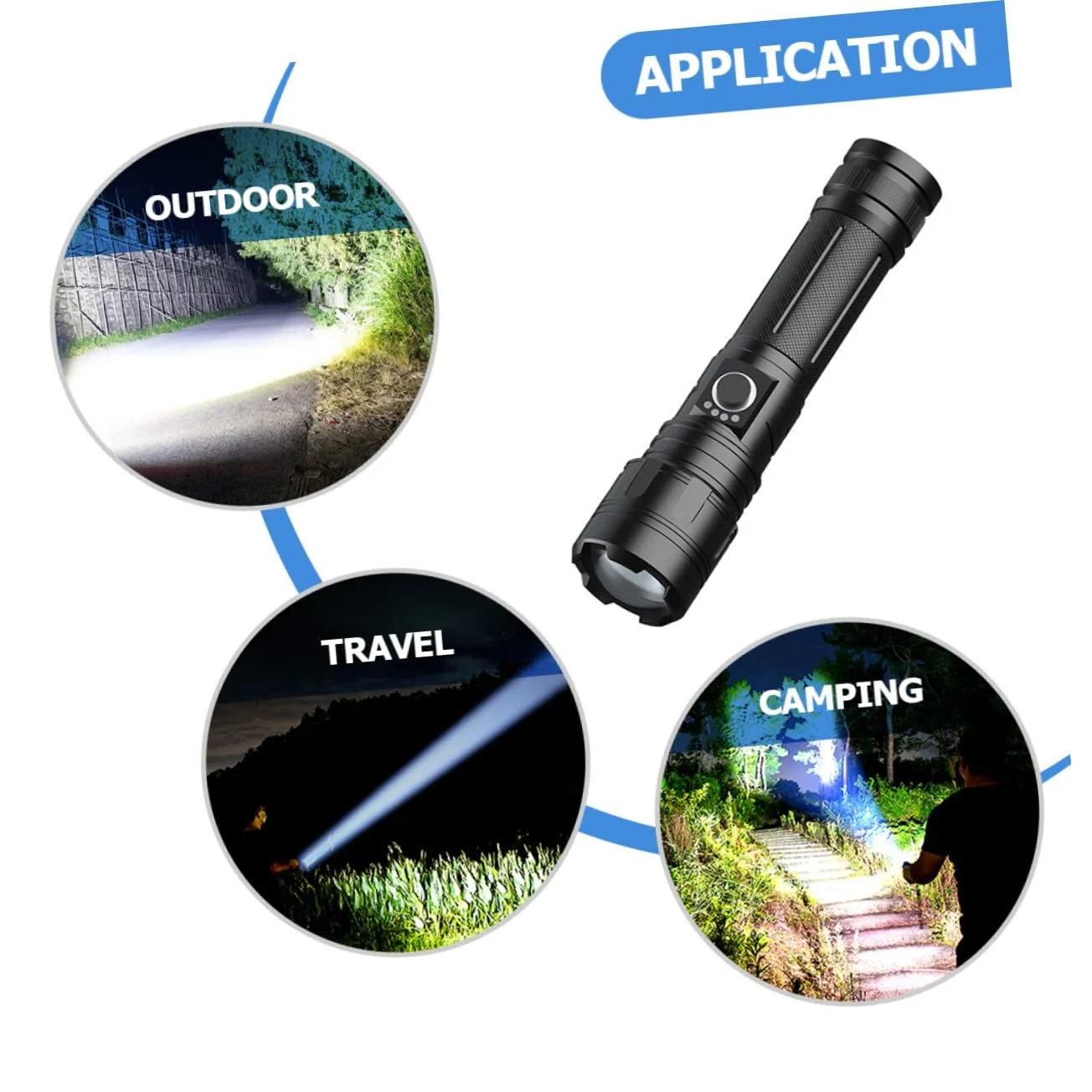 Аварийный фонарик OSALADI с перезаряжаемой кемпинговой лампой для наружного освещения, фото №6