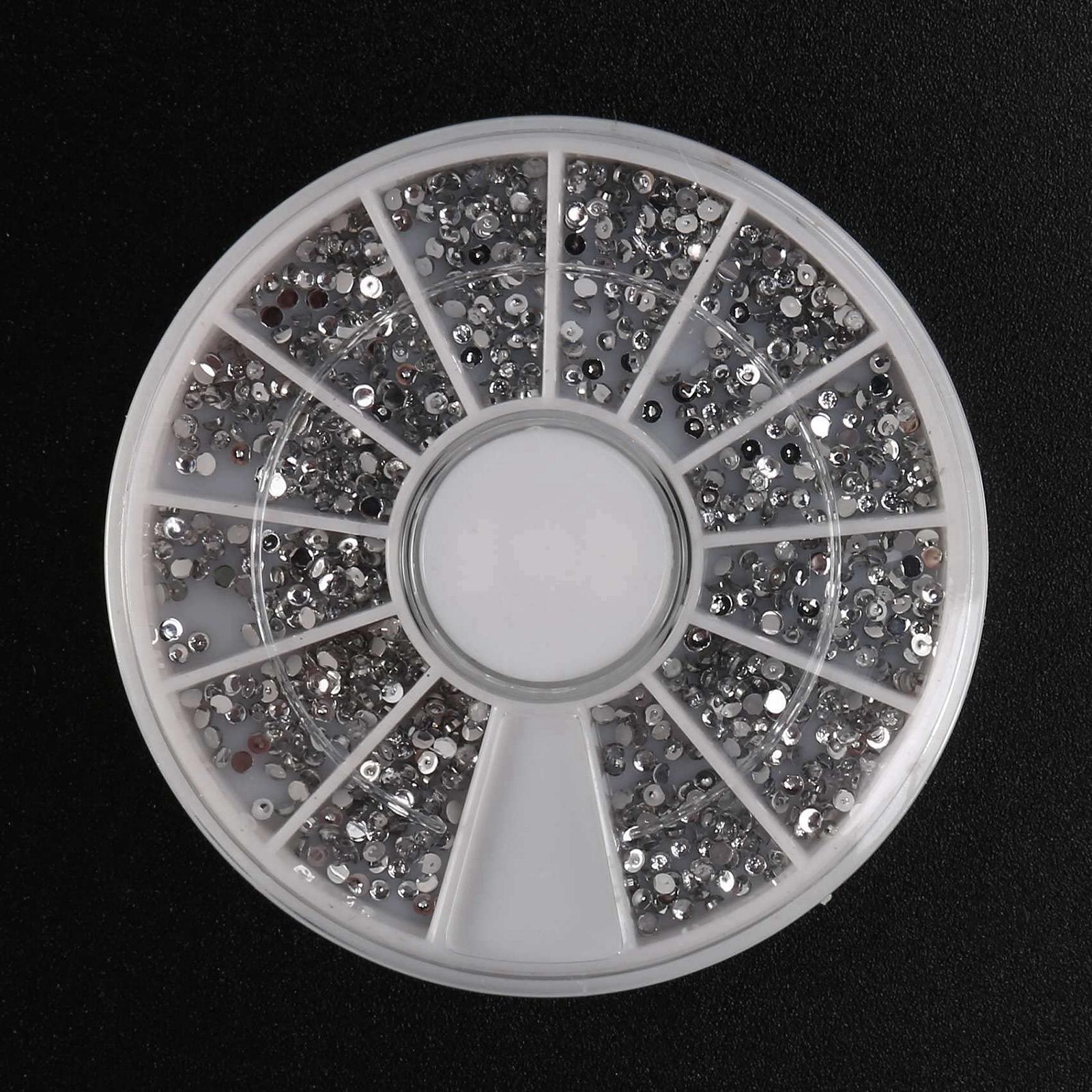 Стразы для ногтей, серебристые, 1,5 мм, 2 шт., фото №2