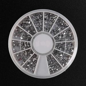 Стразы для ногтей, серебристые, 1,5 мм, 2 шт. synthetic.ua - Фото 1