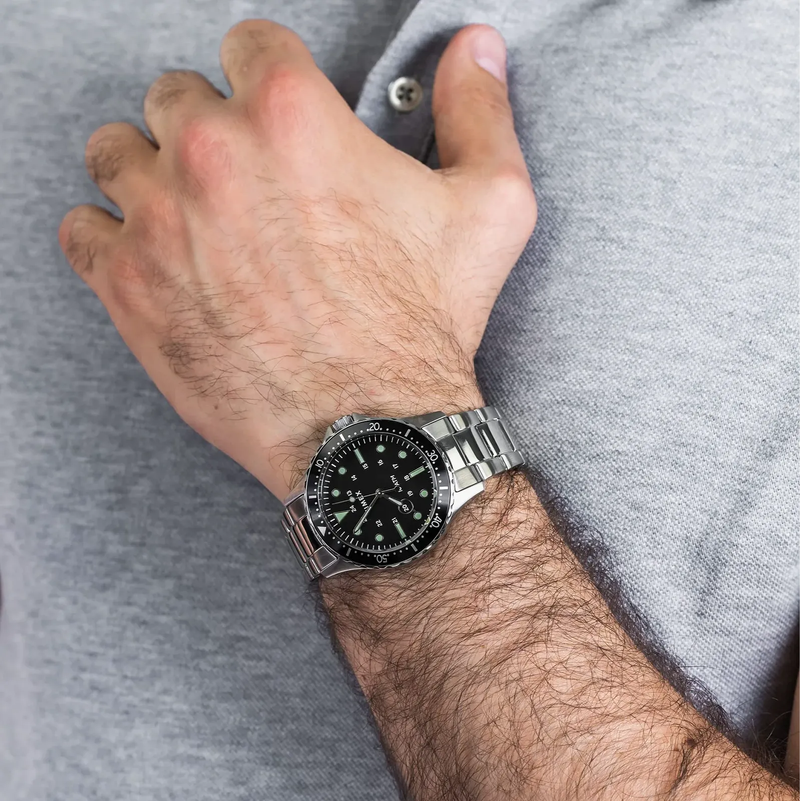 Чоловічий годинник Timex TW2U10800 Сріблястий, фото №5