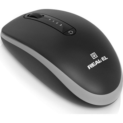 Мышка REAL-EL RM-455W Wireless/Bluetooth Black/Gray (EL123200047), фото №8 Мышка REAL-EL RM-455W Wireless/Bluetooth Black/Gray (EL123200047), фото №8