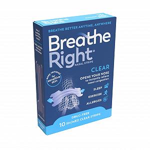 Смужки для носа BREATHE Right Clear Small/Medium 10 шт - Фото 1