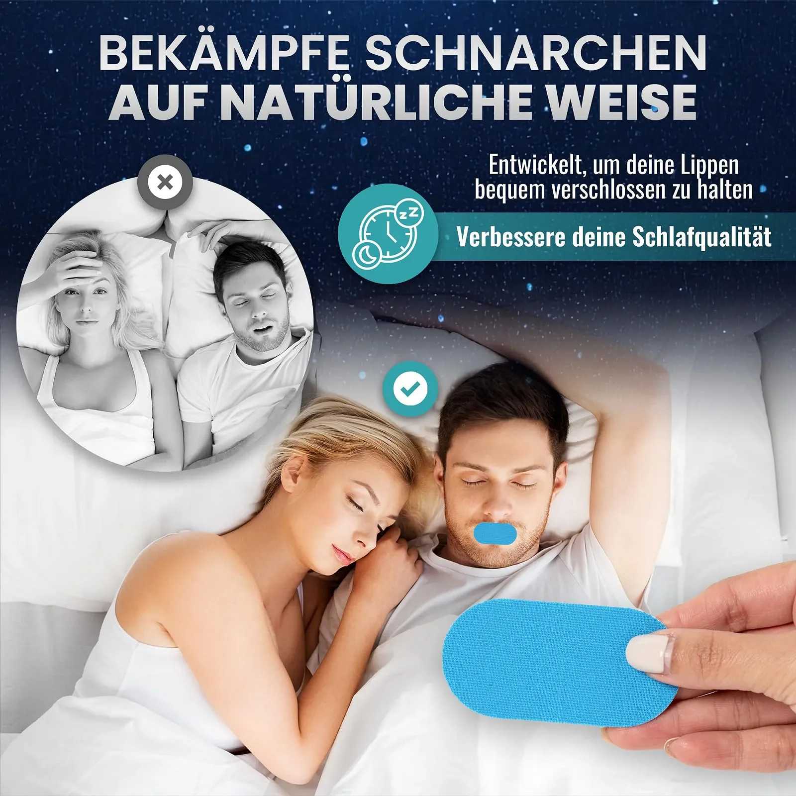 Наклейки для рота Blaro's Original гіпоалергенний адгезив для всіх типів шкіри зменшує хропіння та покращує якість сну, фото №4