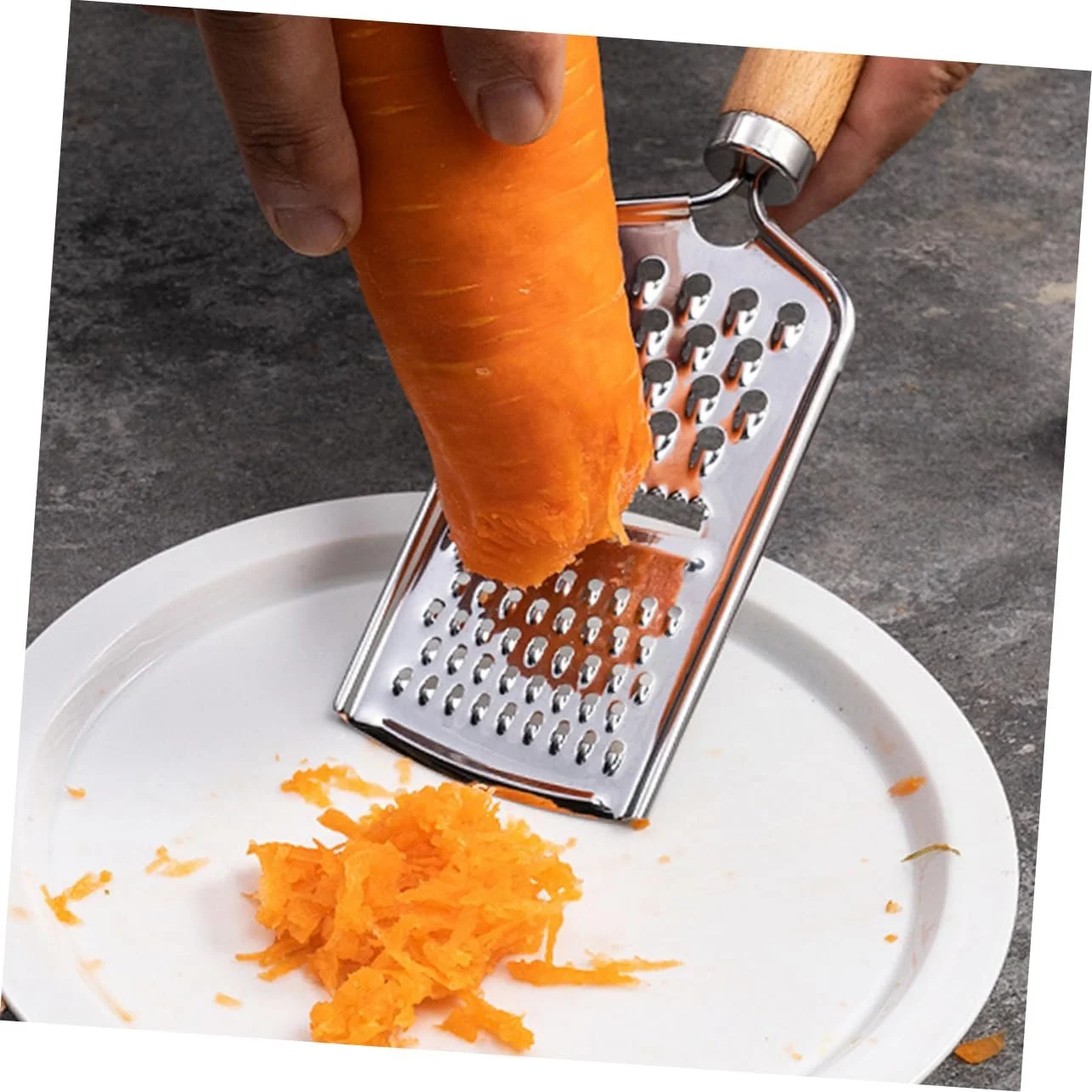 Терка кухонна 3-секційна, багатофункціональна для картоплі, моркви та огірків, ергономічний дизайн, фото №6 Терка кухонна 3-секційна, багатофункціональна для картоплі, моркви та огірків, ергономічний дизайн, фото №6
