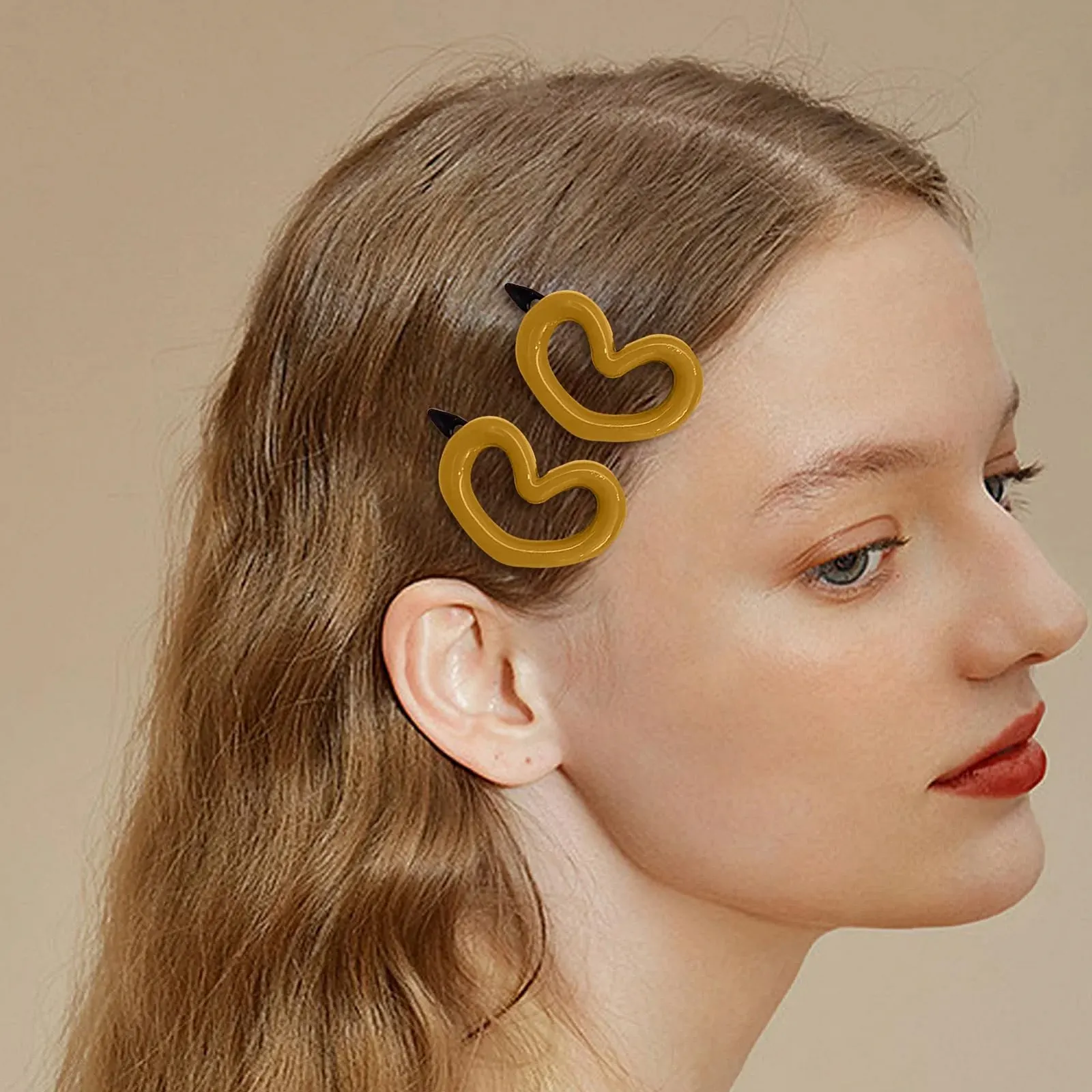 Заколка-краб Bexdug Серии Morandi В форме сердца Разных цветов, фото №3