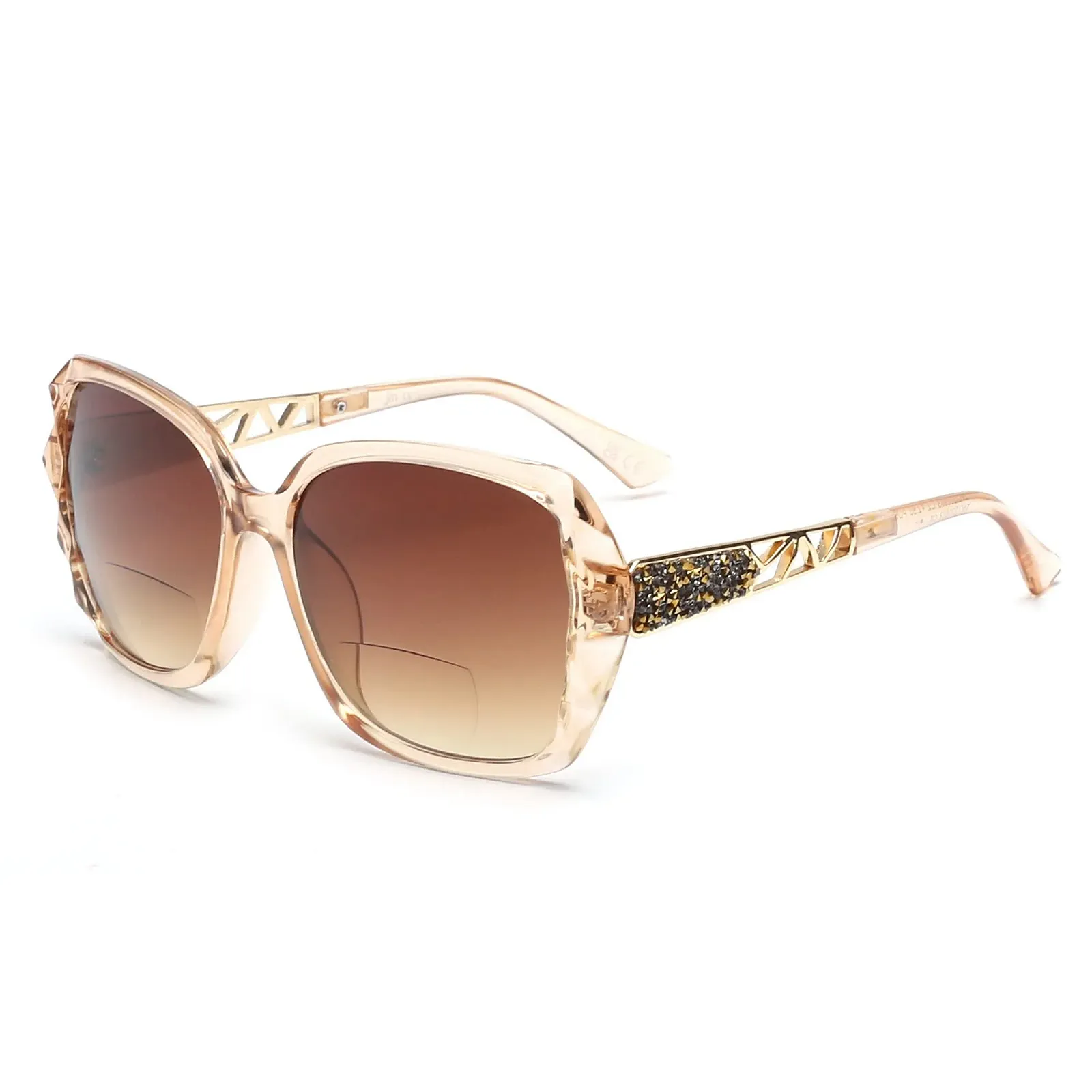 Сонцезахисні окуляри для читання JM Bifocal, великі лінзи для читання для жінок, захист від ультрафіолету для вулиці, фото №1