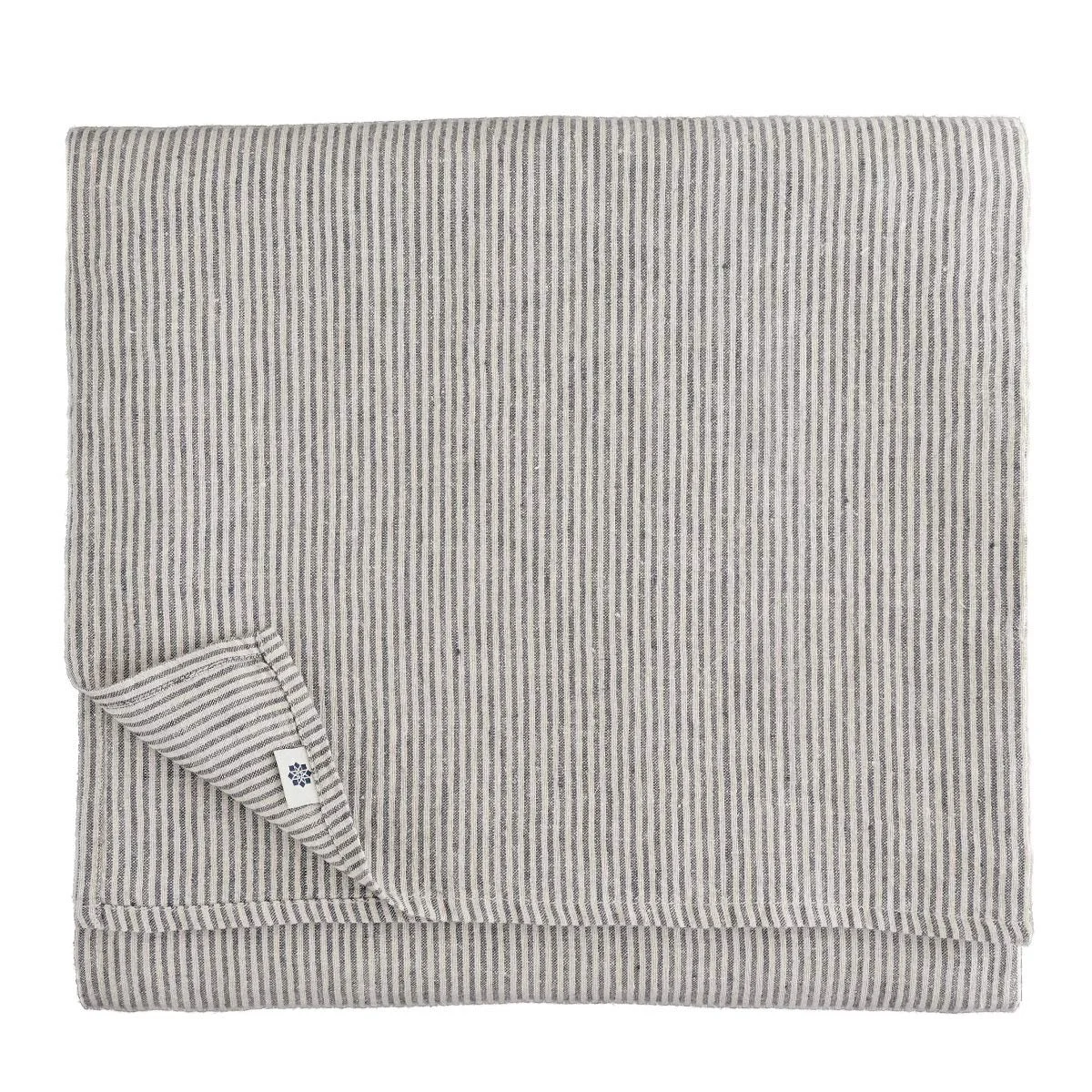 Скатертина Linen & Cotton Bjorn 100% льон Black/Beige/Natural 153 x 300 см, фото №1