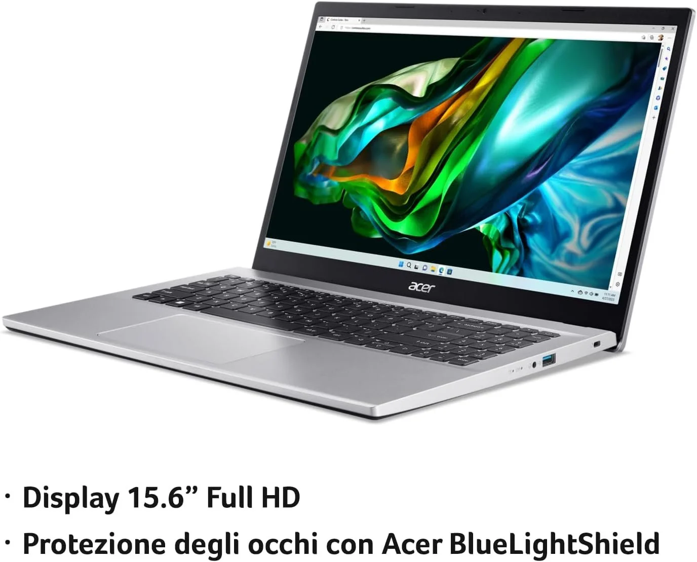 Ноутбук 15.6" Acer Aspire 3 15 (A315-44P-R4AP) AMD Ryzen 5 5500U RAM 16GB SSD 512GB Windows 11 (UKR), фото №4