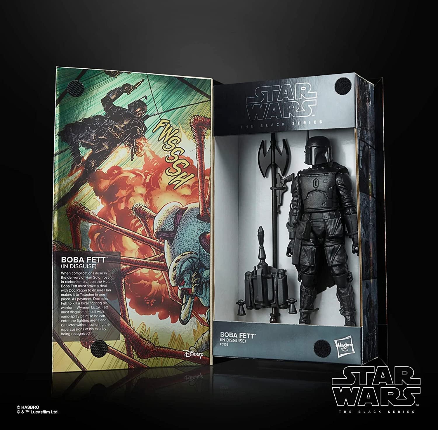 Фігурка Star Wars The Black Series Боба Фетт (у маскараді) SDCC Exclusive War of The Bounty Hunters Comic Set F5536 різнокольоровий, фото №6